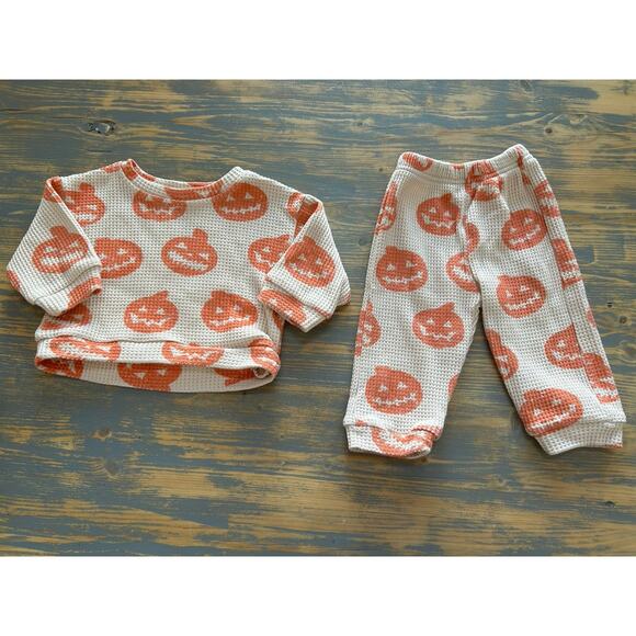 Miniolie Other - Sweater Set Halloween Pumpkin FallSet Baby Girl 12 - 18 Months